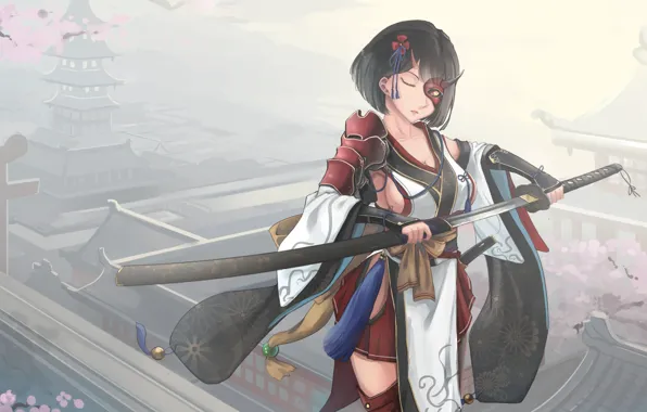 Picture look, girl, sword