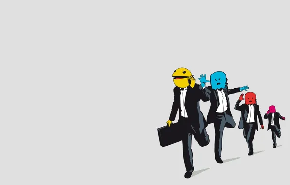 Monster, running, costume, Pac-Man