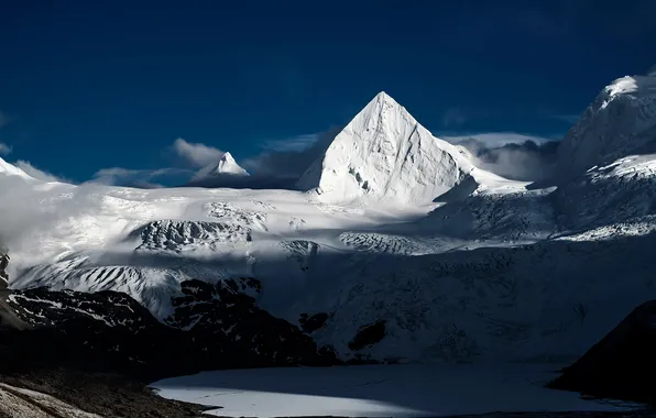 Winter, snow, landscape, mountains