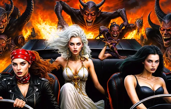 Girls, the situation, demons