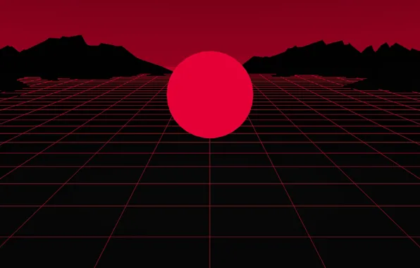 Picture The sun, Red, Music, Neon, Round, Star, Electronic, Synthpop