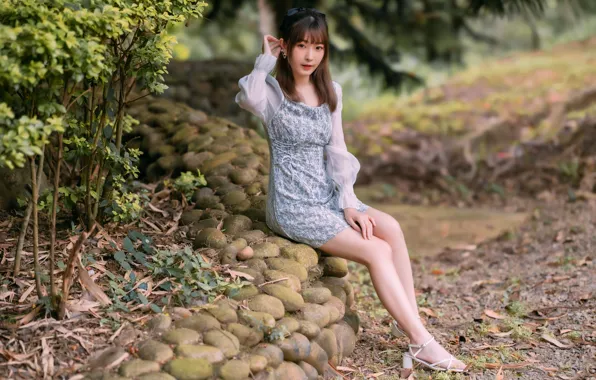 Look, dress, legs, Asian