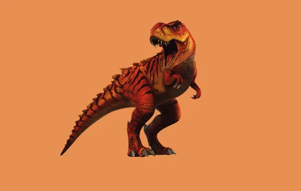 Dinosaur, predator, mouth, fangs, paint