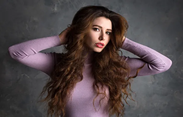 Look, pose, background, model, portrait, makeup, hairstyle, brown hair