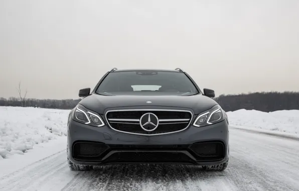 Picture Winter, Snow, Mercedes, E63 AMG, S-Model, 4Matic