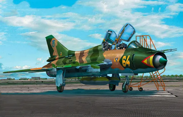 Picture art, airplane, aviation, su-17