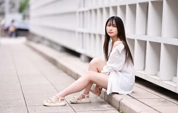 Girl, street, Asian
