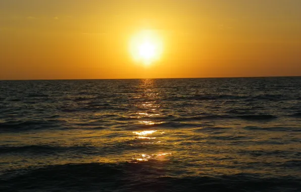 Picture sea, sunset, nature, Nature, sea, sunset