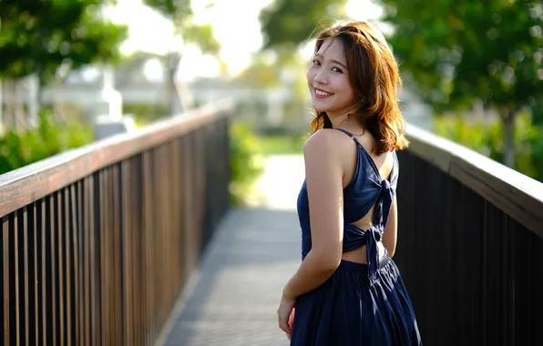 Girl, smile, Asian