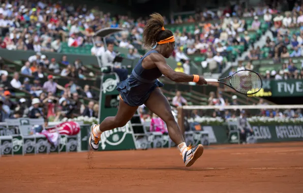 Picture USA, Blow, Tennis, Williams, Tennis, Roland Garros, kick. Serena, Roland Garros