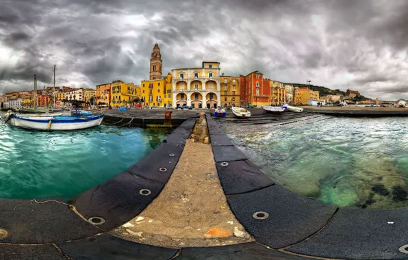 Water, landscapes, building