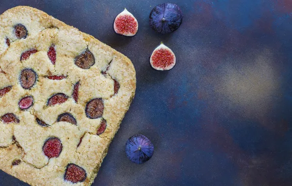 Pie, cakes, the dough, figs