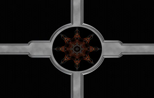 Pattern, cross, ornament, symmetry, attack three