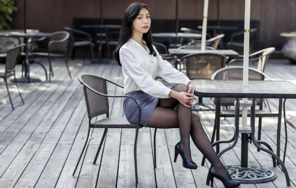 Picture girl, pose, Asian