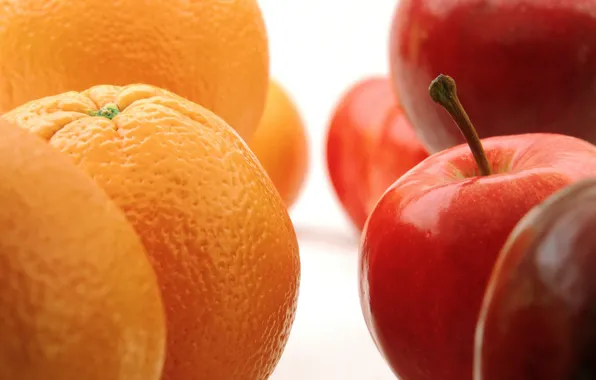 Apple, orange, fruit