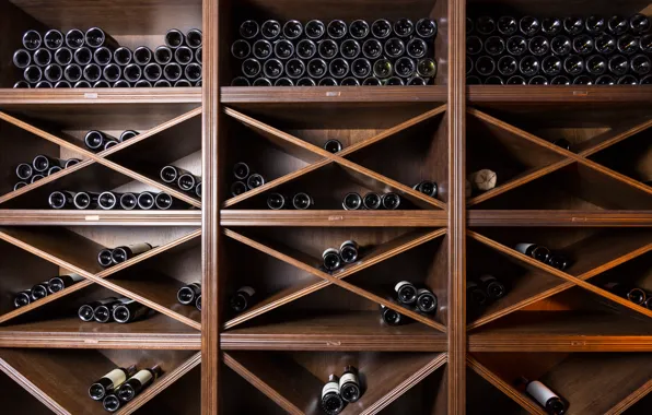 Picture wood, wine bottles, personal cellar