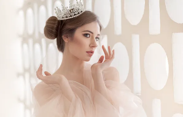 Look, girl, face, portrait, crown, makeup, Tanya Markova