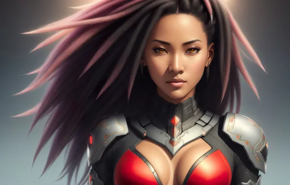 Future, girl, fantasy, armor, art, digital art, fantasy art, fantasy girl