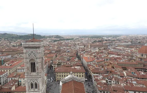 The sky, the city, home, roof, panorama, the view from the top, Italy, Florence