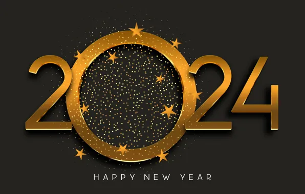 Figures, New year, date, 2024