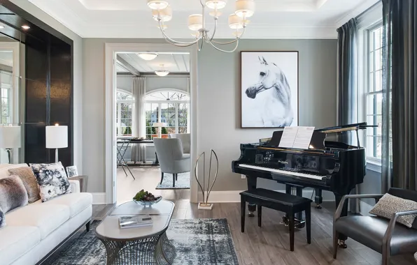 Design, style, interior, piano, living room, North Carolina, Cary, Weatherstone