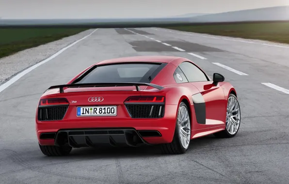Asphalt, glare, Audi, shadow, horizon, red, red, track