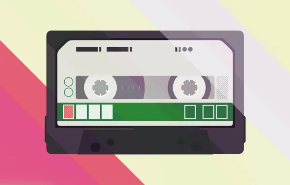 Wallpaper Minimalism, Graphics, Cassette, Picture, Cassette For Mobile 