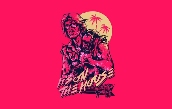 The game, Background, Beard, Miami, Character, Beard, Hotline Miami, Synthpop