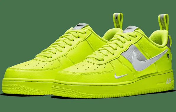 Picture Utility, Volt/ White- Black- Wolf Grey, Nike Air Force 1 '07 Lv8