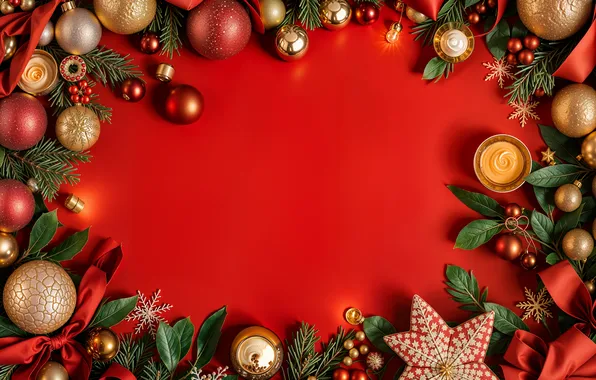 Decoration, balls, Christmas, New year, golden, new year, Christmas, balls