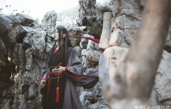 Guy, flute, cosplay, Asian