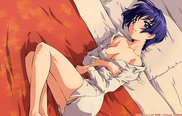 Girl, bed, AOI Sakuraba, Ai-Yori-Aoshi