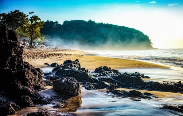 Picture sea, beach, summer, the sky, stones, shore
