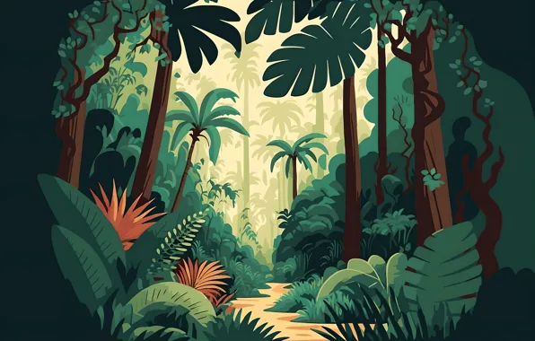 Picture Forest, Background, Jungle, Jungle, Background, Forest