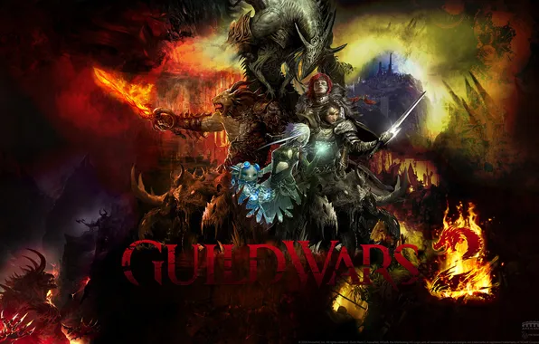 Texture, war, art, monsters, guild wars 2
