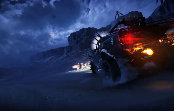 Machine, Lights, The bandits, Mad Max, Mad Max, Pustosh