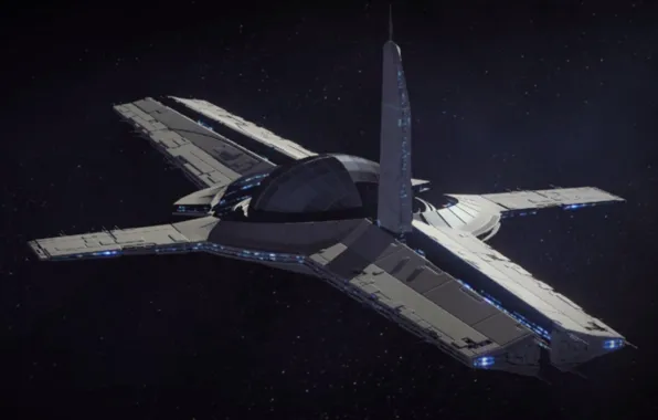 Space, ship, Mass Effect, Academy