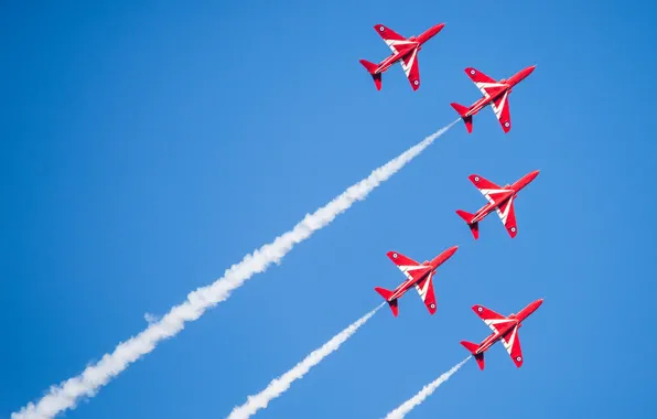 Plane, jet, RAF, Red Arrows, Royal Air Force, aeroplane, The Royal Air Force Aerobatic Team