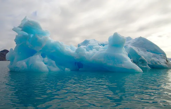 Cold, winter, sea, the sky, snow, blue, shore, ice