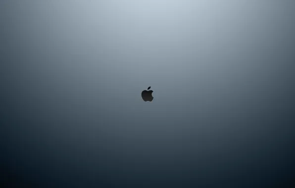 Picture apple, Apple, minimalism, texture, computers, grey background, texture, style