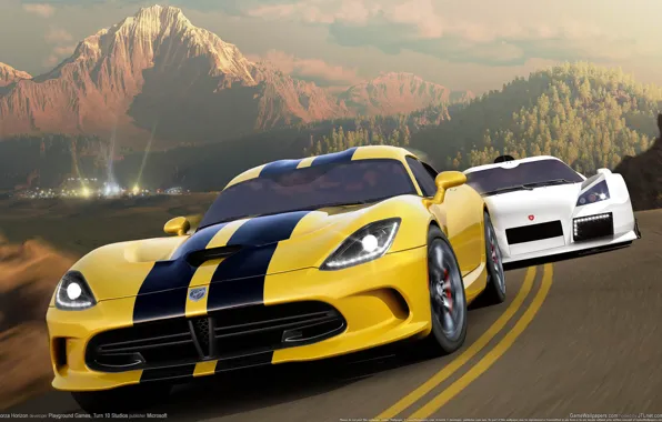 Road, auto, mountains, machine, Viper, cars, GameWallpapers, sports cars