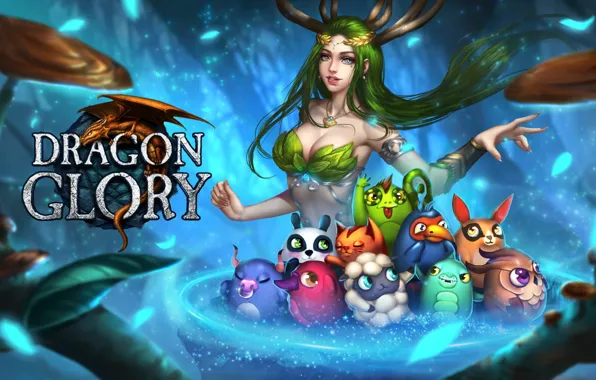 Picture the game, fantasy, art, pet, Dragon Glory, Rena Illusion, Loading screen for Dragon Glory RU