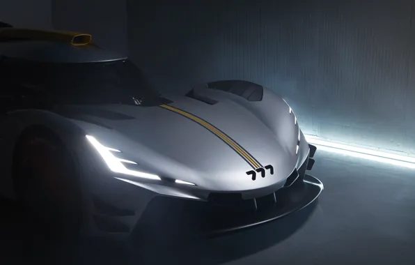Picture front, headlights, 2023, 777 hypercar