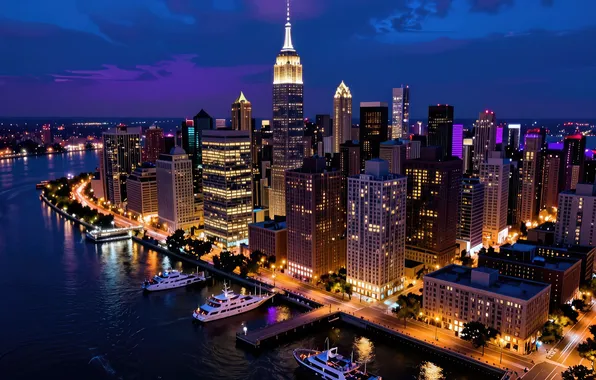 Picture new york, manhattan, empire state building