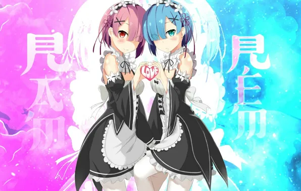 Picture girl, anime, art, Re: Zero kara hajime chip isek or Seikatsu