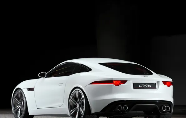 Concept, white, Jaguar, Jaguar, back, C-X16