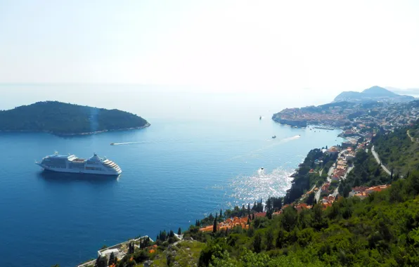 Sea, blue, coast, Dubrovnik, Dubrovnik, Lokrum