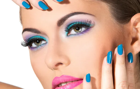 Picture model, lips, nails, make up