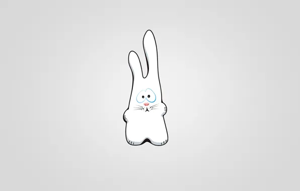 Picture hare, minimalism, rabbit, light background, rabbit