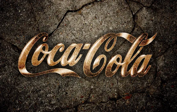 Picture cracked, earth, Coca-Cola